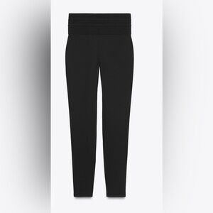 Zara Black High and Wide Waisted Riding Leggings